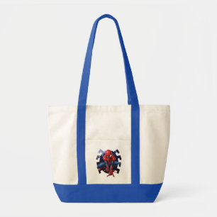 Spider-Man Leaping Out Of Spider Graphic Tote Bag