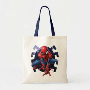 Spider-Man Leaping Out Of Spider Graphic Tote Bag