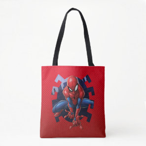 Spider-Man Leaping Out Of Spider Graphic Tote Bag