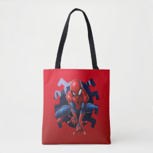 Spider-Man Leaping Out Of Spider Graphic Tote Bag