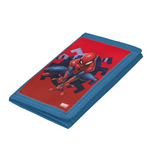Spider-Man Leaping Out Of Spider Graphic Trifold Wallet