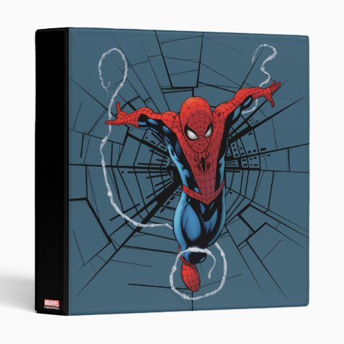 Spider_Man Leaping With Webbing 3 Ring Binder