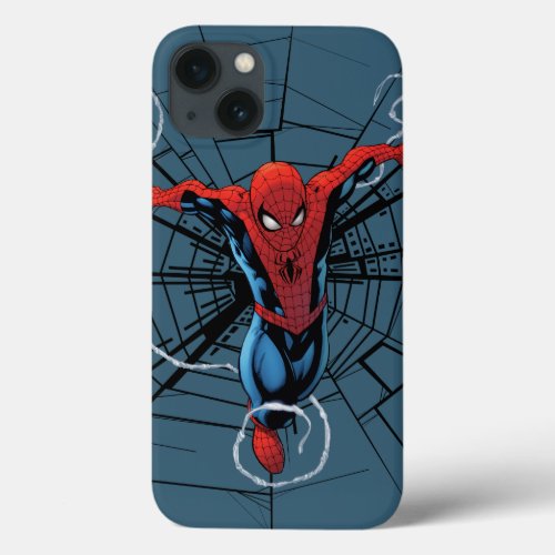 Spider_Man Leaping With Webbing iPhone 13 Case