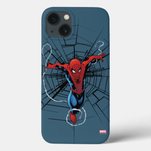 Spider_Man Leaping With Webbing iPhone 13 Case