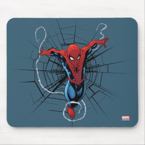 Spider_Man Leaping With Webbing Mouse Pad