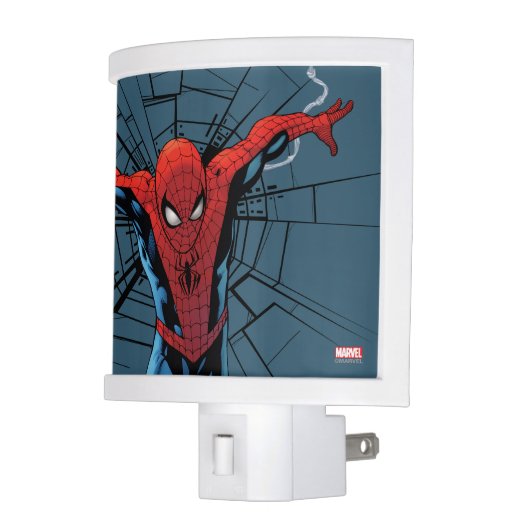 Spider-Man Leaping With Webbing Night Light (Left)