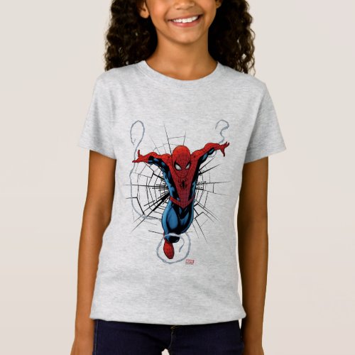 Spider_Man Leaping With Webbing T_Shirt