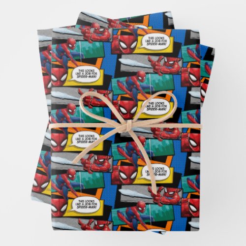 Spider_Man  Looks Like A Job For Spider_Man Wrapping Paper Sheets