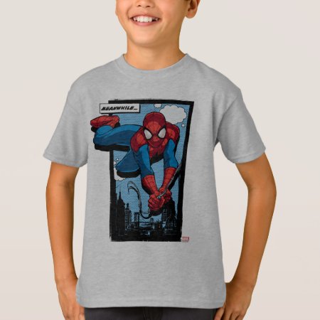 Spider-man Meanwhile Comic Panel T-shirt