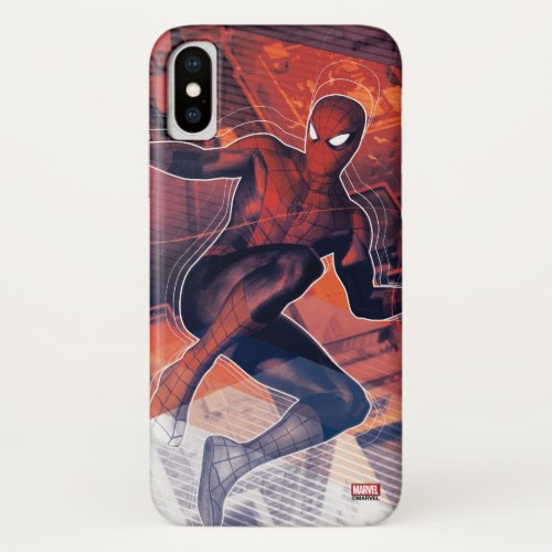 Spider_Man Mid_Air Spidey Sense iPhone X Case