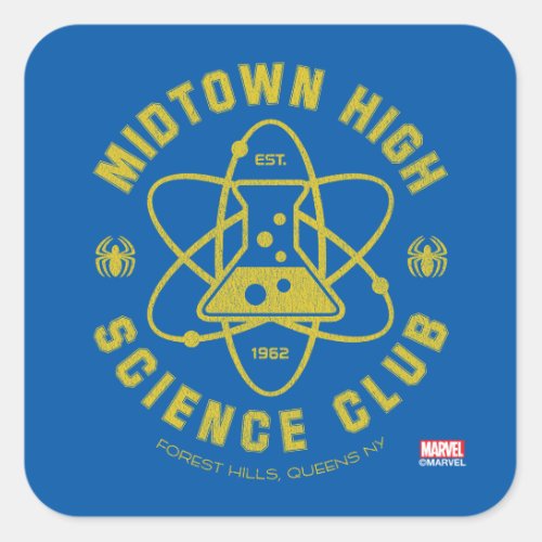 Spider_Man Midtown High Science Club Graphic Square Sticker