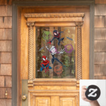 Spider-Man, Miles Morales, Ghost-Spider Halloween Window Cling