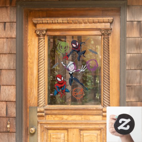 Spider_Man Miles Morales Ghost_Spider Halloween Window Cling