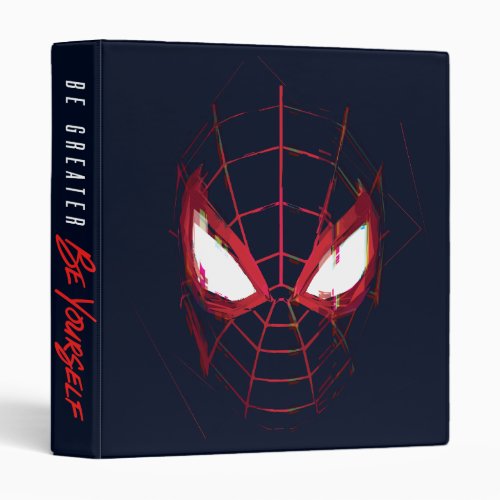 Spider_Man Miles Morales Glitched Mask Graphic 3 Ring Binder