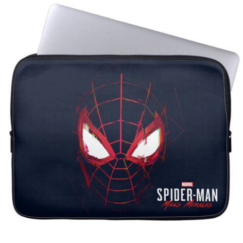 Spider_Man Miles Morales Glitched Mask Graphic Laptop Sleeve