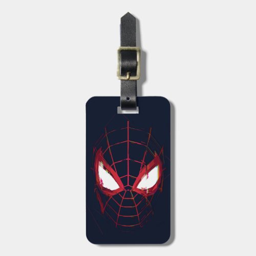 Spider_Man Miles Morales Glitched Mask Graphic Luggage Tag