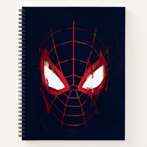 Spider_Man Miles Morales Glitched Mask Graphic Notebook