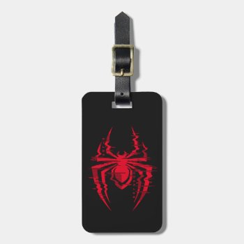 Spider-man Miles Morales Glitched Spider Icon Luggage Tag by spidermanclassics at Zazzle