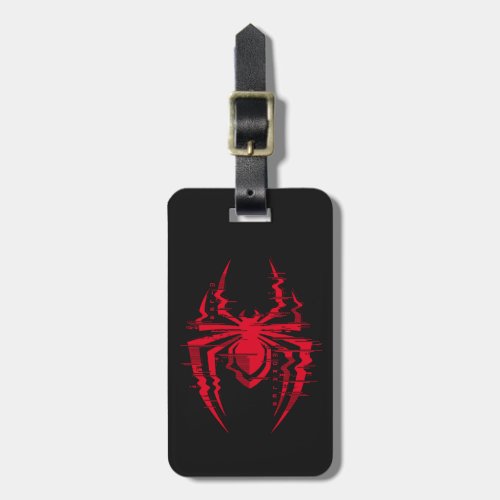 Spider_Man Miles Morales Glitched Spider Icon Luggage Tag