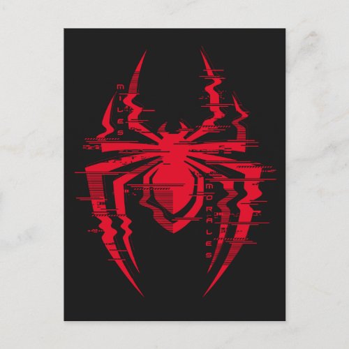 Spider_Man Miles Morales Glitched Spider Icon Postcard