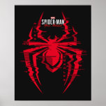 Spider-Man Miles Morales Glitched Spider Icon Poster