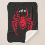 Spider-Man Miles Morales Glitched Spider Icon Sherpa Blanket
