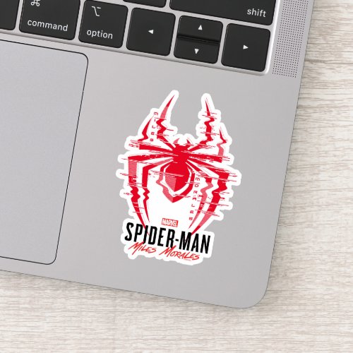 Spider_Man Miles Morales Glitched Spider Icon Sticker