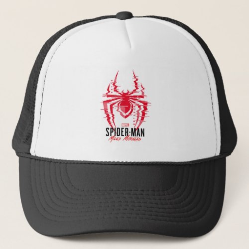 Spider_Man Miles Morales Glitched Spider Icon Trucker Hat