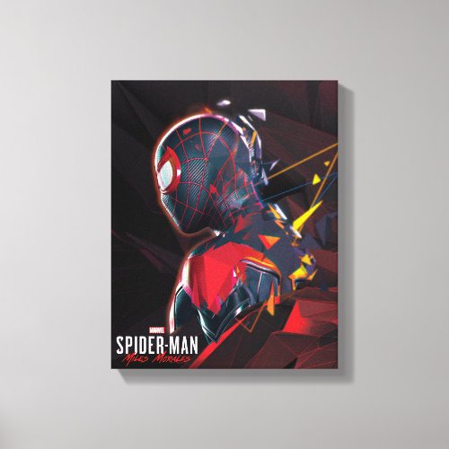 Spider_Man Miles Morales Hi_Tech Geometric Shatter Canvas Print