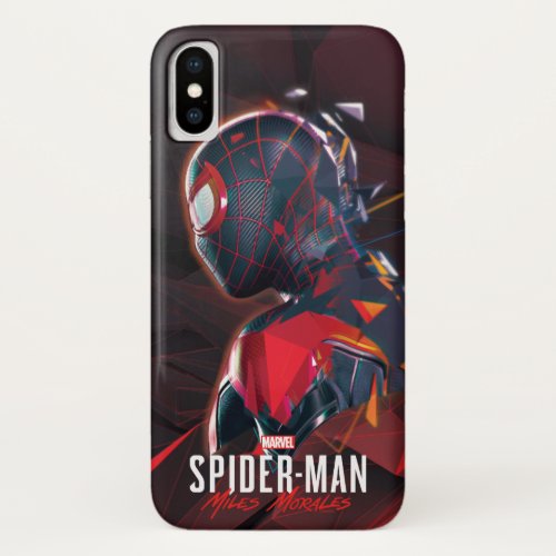 Spider_Man Miles Morales Hi_Tech Geometric Shatter iPhone X Case