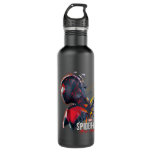 Spider-Man Miles Morales Hi-Tech Geometric Shatter Stainless Steel Water Bottle