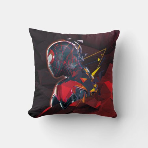 Spider_Man Miles Morales Hi_Tech Geometric Shatter Throw Pillow