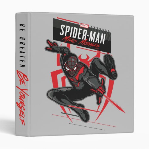 Spider_Man Miles Morales Illustrated Web Shot 3 Ring Binder