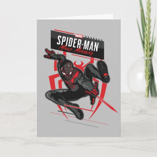 Spider_Man Miles Morales Illustrated Web Shot Card