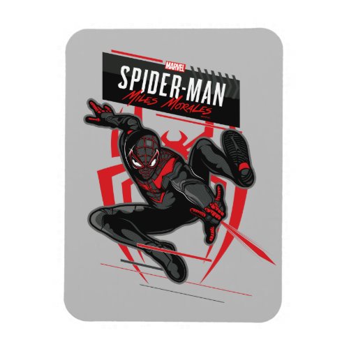 Spider_Man Miles Morales Illustrated Web Shot Magnet