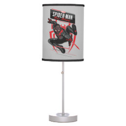 Spider-Man Miles Morales Illustrated Web Shot Table Lamp
