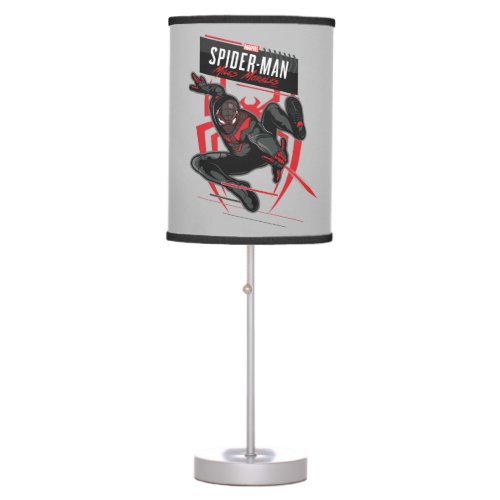 Spider_Man Miles Morales Illustrated Web Shot Table Lamp