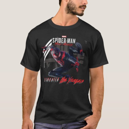 Spider_Man Miles Morales Industrial Glitch Graphic T_Shirt