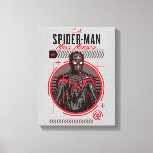 Spider_Man Miles Morales Industrial Illustration Canvas Print
