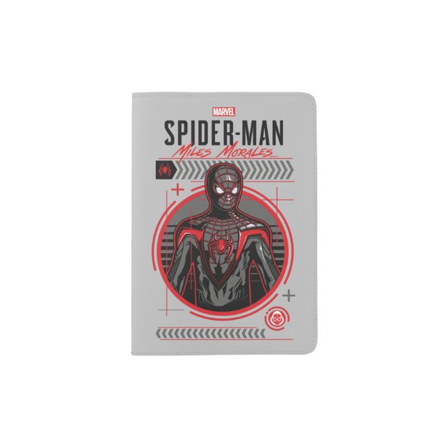 Spider-Man Miles Morales Industrial Illustration Passport Holder (Front)