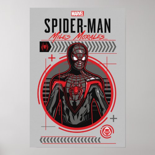 Spider_Man Miles Morales Industrial Illustration Poster