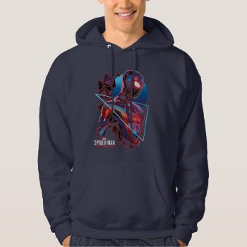 Spider-man Miles Morales Retro Geometric Shatter Hoodie by spidermanclassics at Zazzle