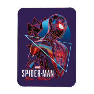 Spider-Man Miles Morales Retro Geometric Shatter Magnet