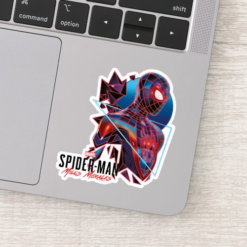 Spider_Man Miles Morales Retro Geometric Shatter Sticker