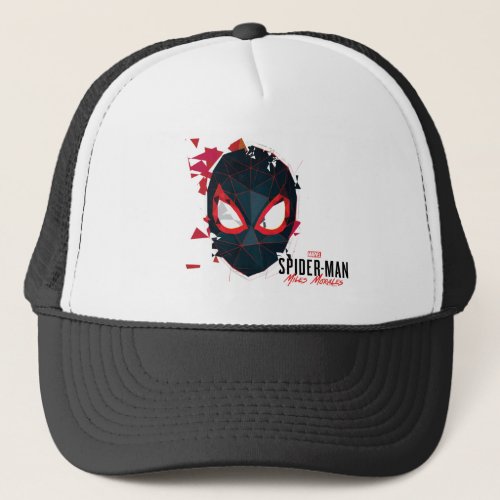 Spider_Man Miles Morales Shattered Mask Graphic Trucker Hat