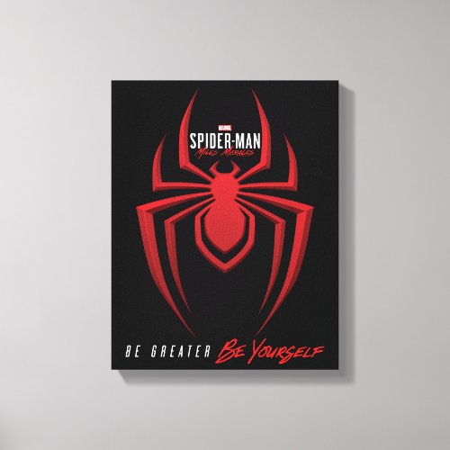 Spider_Man Miles Morales Spider Icon Canvas Print
