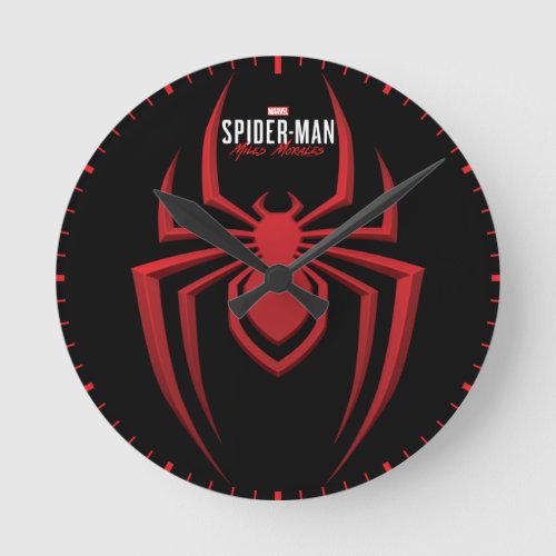 Spider_Man Miles Morales Spider icon Round Clock