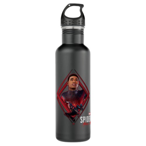 Spider_Man Miles Morales Unmasked Graphic Stainless Steel Water Bottle