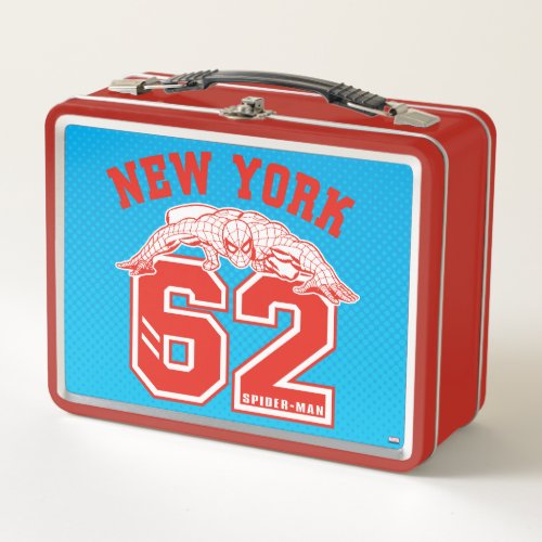 Spider_Man New York 62 Collegiate Badge Metal Lunch Box