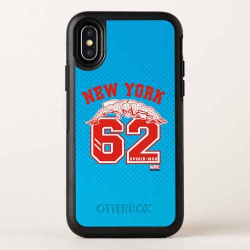 Spider_Man New York 62 Collegiate Badge OtterBox Symmetry iPhone X Case